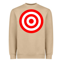 Mushroom bullseye target red & white rings target Heavyweight Sweatshirt - DesignPulse