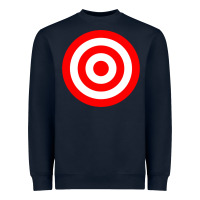 Navy bullseye target red & white rings target Heavyweight Sweatshirt - DesignPulse
