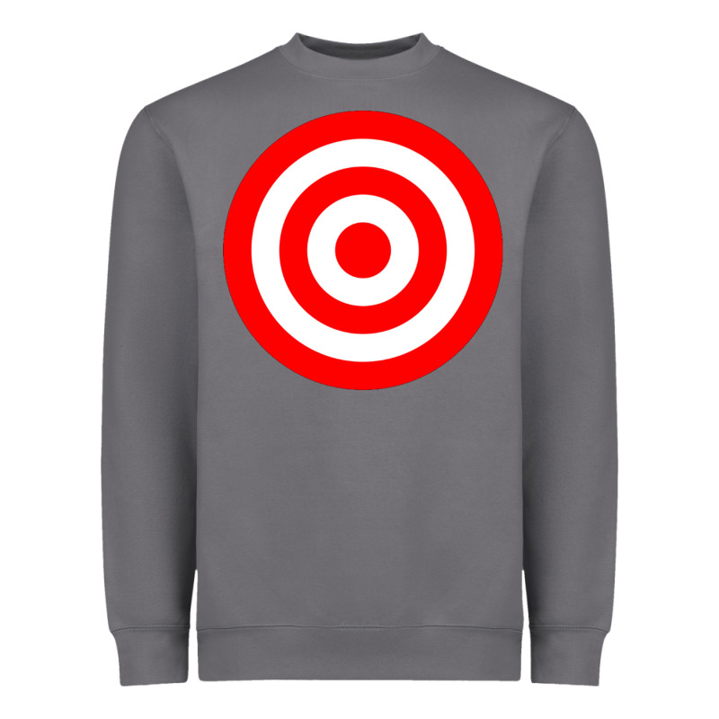 Bullseye Target Red & White Rings Target Heavyweight Sweatshirt by DesignPulse | Teevron