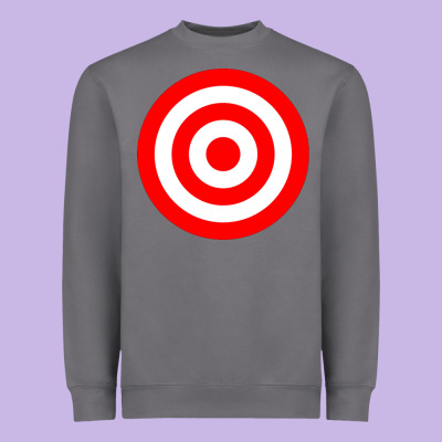 Bullseye Target Red & White Rings Target Heavyweight Sweatshirt Designed By Designpulse