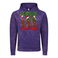 Cloud Purple cowboy christmas boots cactus Vintage Hoodie - CowGirlArtShop