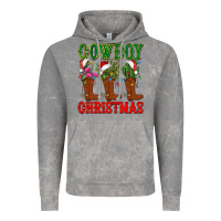 Cloud Rock cowboy christmas boots cactus Vintage Hoodie - CowGirlArtShop