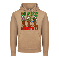 Vintage Coffee cowboy christmas boots cactus Vintage Hoodie - CowGirlArtShop