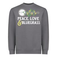 Storm peace , love & bluegrass   banjo nature vines illu Heavyweight Sweatshirt - DesignPulse