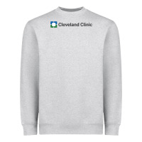 Heather Grey Cleveland clinic Heavyweight Sweatshirt - DesignPulse