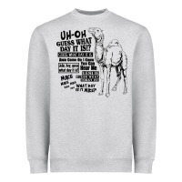 Heather Grey New Hump day camel Guess What Day Heavyweight Sweatshirt - DesignPulse