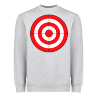 Heather Grey bulls eye target lazy diy halloween costume darts shooting t shirt Heavyweight Sweatshirt - DesignPulse