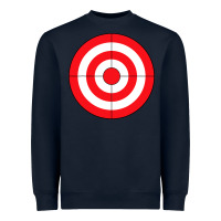Navy bulls eye target lazy diy halloween costume darts shooting t shirt Heavyweight Sweatshirt - DesignPulse