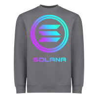 Storm solana crypto sol coin blockchain decentralized application long sleev Heavyweight Sweatshirt - DesignPulse
