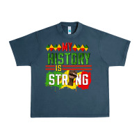 Midnight Navy my history is strong Urban Heavy Tee - CowGirlArtShop