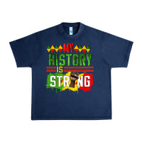 Navy my history is strong Urban Heavy Tee - CowGirlArtShop