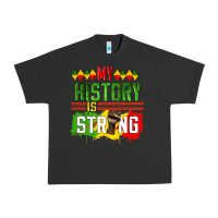 Pigment Black my history is strong Urban Heavy Tee - CowGirlArtShop