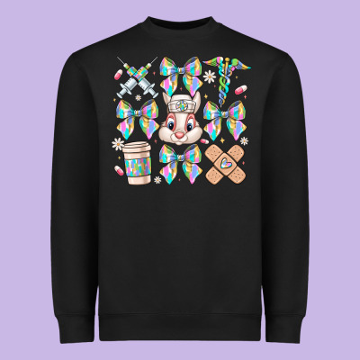 Easter Bow Heavyweight Sweatshirt Designed By Cowhidedigitalart