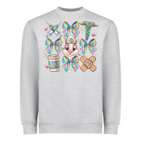 Heather Grey easter bow Heavyweight Sweatshirt - CowhideDigitalArt