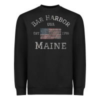 Bar Harbor Maine Usa American Flag Established Me Vintage Heavyweight Sweatshirt | Teevron