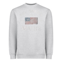 Heather Grey Bar Harbor Maine USA American Flag Established ME Vintage Heavyweight Sweatshirt - PixelWave
