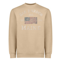 Mushroom Bar Harbor Maine USA American Flag Established ME Vintage Heavyweight Sweatshirt - PixelWave