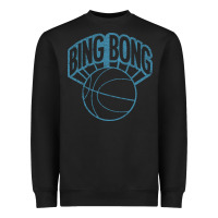 Black bing bong vintage distressed Heavyweight Sweatshirt - PixelWave