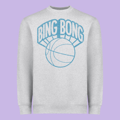 Bing Bong Vintage Distressed Heavyweight Sweatshirt Designed By Pixelwave