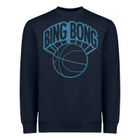 Navy bing bong vintage distressed Heavyweight Sweatshirt - PixelWave