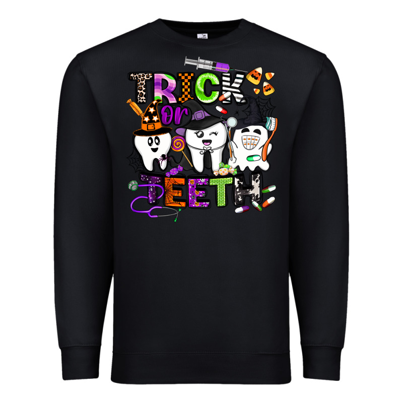 Trick Or Teeth Premium Sweatshirt by BarkalooDesign | Teevron