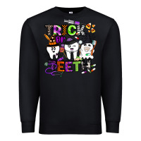 Black trick or teeth Premium Sweatshirt - BarkalooDesign