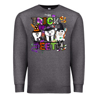 Charcoal Heather trick or teeth Premium Sweatshirt - BarkalooDesign