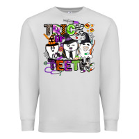 Dove Grey trick or teeth Premium Sweatshirt - BarkalooDesign