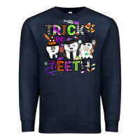 Navy trick or teeth Premium Sweatshirt - BarkalooDesign