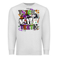 Oatmeal Heather trick or teeth Premium Sweatshirt - BarkalooDesign