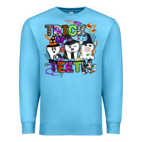 Ocean Blue trick or teeth Premium Sweatshirt - BarkalooDesign