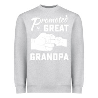 Heather Grey Promoted to Great Grandpa Heavyweight Sweatshirt - PixelWave