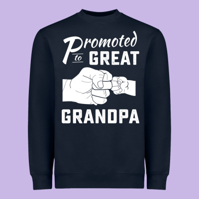 Promoted To Great Grandpa Heavyweight Sweatshirt Designed By Pixelwave