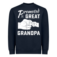 Navy Promoted to Great Grandpa Heavyweight Sweatshirt - PixelWave