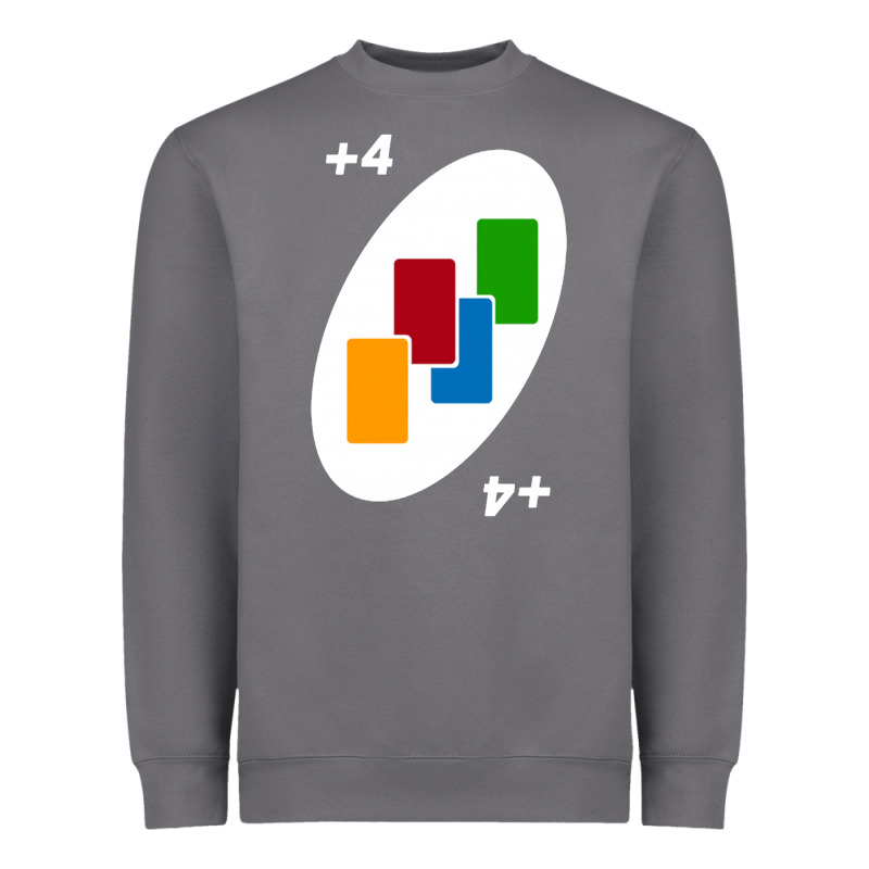Uno Card Game Draw Four Heavyweight Sweatshirt by PixelWave | Teevron
