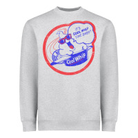 Heather Grey cool whip vintage design   80s aesthetic Heavyweight Sweatshirt - PixelWave