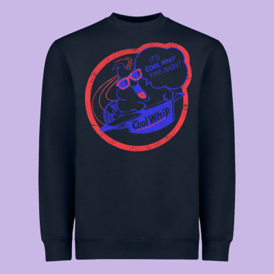 Cool Whip Vintage Design   80s Aesthetic Heavyweight Sweatshirt Designed By Pixelwave