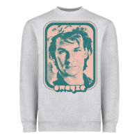 Heather Grey patrick swayze retro 80s fan aesthetic design Heavyweight Sweatshirt - PixelWave