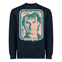 Navy patrick swayze retro 80s fan aesthetic design Heavyweight Sweatshirt - PixelWave