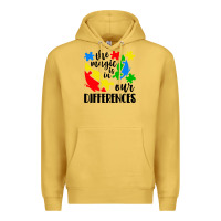 Antique Gold the magic is in our differences Premium Hoodie - CowhideDigitalArt