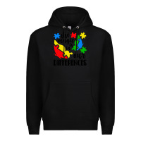 Black the magic is in our differences Premium Hoodie - CowhideDigitalArt