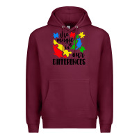 Burgundy the magic is in our differences Premium Hoodie - CowhideDigitalArt