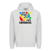 Dove Grey the magic is in our differences Premium Hoodie - CowhideDigitalArt