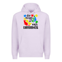 Lilac the magic is in our differences Premium Hoodie - CowhideDigitalArt