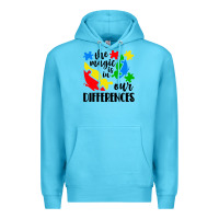 Ocean Blue the magic is in our differences Premium Hoodie - CowhideDigitalArt
