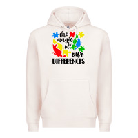 Pale Pink the magic is in our differences Premium Hoodie - CowhideDigitalArt