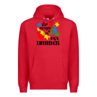 Red the magic is in our differences Premium Hoodie - CowhideDigitalArt