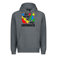 Rock the magic is in our differences Premium Hoodie - CowhideDigitalArt