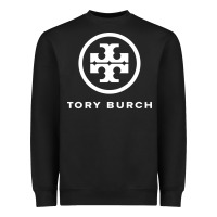 Black white burch tory Heavyweight Sweatshirt - PixelWave