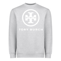 Heather Grey white burch tory Heavyweight Sweatshirt - PixelWave